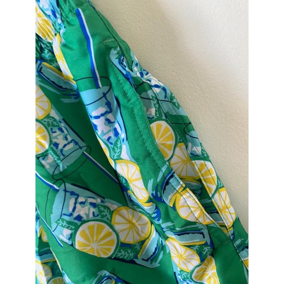 Crown & Ivy Lemonade Swim Trunks Green Yellow Men's XL - Picture 5 of 6